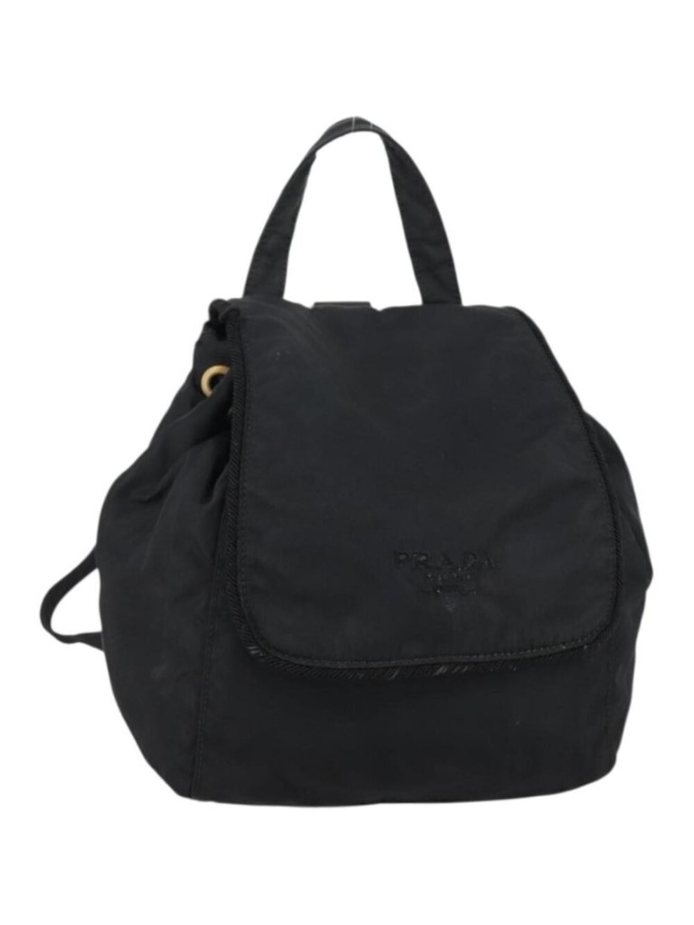 PRADA Backpack Nylon Black Silver